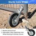 ForoGore 2 Pack Gate Wheel for Metal Swing Gate with 1-5/8" Thru 2" Gate Frames, Heavy Duty Fence Gate Wheel, Gate Helper Wheel Gate Support Wheel Gate Caster for Chain Link Fence