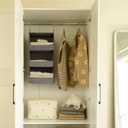 GRANNY SAYS 3-Shelf Hanging Closet Organizer and Storage, Collapsible Hanging Closet Shelves, Hanging Organizer for Closet & RV, Gray, 29 " H X 12" W X 12" D, 1-Pack