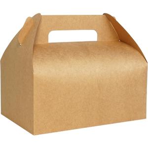 UnicoPak 30 Pcs 9x6x6 Large Gable Boxes Gift Boxes with Handles Food-grade Bakery Boxes Treat Boxes Paper Lunch Boxes To Go for Birthday Wedding Party Favors Picnic Business Christmas