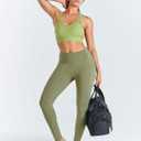 ALLZERO Women's Leggings with Pockets Tummy Control Workout 26" High Waisted Brushed Lined Warm Yoga Pants Fall Winter (X-Large)