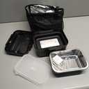 Cordless Electric Lunch Box for Adults  Battery-Powered Heated Lunch Box with 1.2L Stainless Steel Container, Timer Function, and Leak-Proof Food Warmer for Work, Travel & Office (Black)