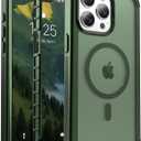 jaroco Magnetic for iPhone 15 Pro Max Case, [Compatible with MagSafe][Military Grade Drop Protection][Heavy Duty Protection][Non-Slip][Shockproof] 2-Layer Durable Bumper Phone Case 6.7''-Army Green