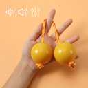 2 Pairs of Aslatuas Rhythmic Ball, Kashaka Shaker Instrument Classical African Shaker Rattle Hand Percussion for Kids Adults Weddings Parties Musical Class (yellow)