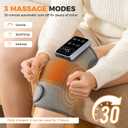 YAZHI Cordless Knee Massager for Pain Relief Electric Heated Knee Brace, 5 Heat Levels & 3 Massage Modes, Gifts for Men and Women 1pack