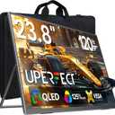 UPERFECT QLED 24" 120Hz Portable Monitor 1080P 125% sRGB 400Nits w/Stand & VESA, HDMI USB-C FHD Travel Monitor for Laptop/Gaming Devices/Phone/Mini PC, External Second Screen for Gaming & Work