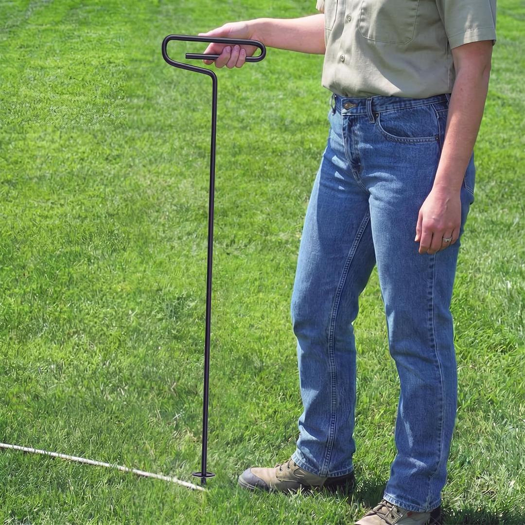 Zonon 38 Inch Steel Marking Cane Compatible with Measuring Tape, Black