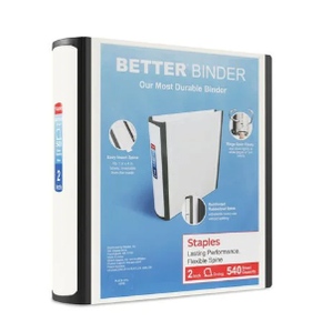 Staples 2 3-Ring Better Binder D-Ring White