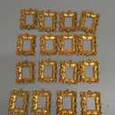 Thyle 16 Pcs Mini Picture Frame Ornaments for Christmas Tree Gold Vintage Photo Frames Antique DIY Rectangle Tiny Resin Picture Hanging Ornaments with Velvet Ribbon for Xmas Tree Holiday Party Decor