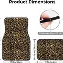 Generic Car Foot Mat Sparkling Leopard Non-Slip Carpet Mats for Cars & Trucks,Decorative Front & Rear Vehicle Foot Rugs,4-Piece Car Floor Mat Set (Leopard)