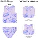 Eddie Bauer Girls' UPF 50+ Swim Bikini Bottom and Racerback Tankini Set (Blue, M)