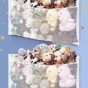 ANROYE 2PCS Large Corner Stuffed Animal Storage, Kids Plushies Toy White Wall Hammock for Girls Room, Baby Squishmallow Holder for Nursery, Organizer Idea for Bear Hanging Display Boy Gift