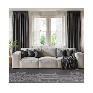 NICETOWN Machine Washable Area Rugs 8x10 for Bedroom Living Room - Boho Thin Non-Slip Large Geometry Area Rugs for Winter Entrance Mat Carpet for Bedroom Living Room Kitchen Laundry, Grey