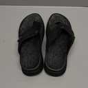 ONCAI Women's Orthotic Cushion Flip Flops Recovery Walking Sandals for Women with Arch Support Summer Comfortable Slip On Flip Flops for Woman's Size 7, Black