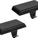 Christmas Stocking Holder Bases for Mantle, Anti-Slip Black Christmas Stocking Hangers Set of 2, Metal Stocking Hanging Hooks for Christmas Fireplace Mantel Xmas Holiday Decorations