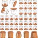 Ansible 36 Pack Chair Leg Floor Protectors for Hardwood Floors, Silicone Felt Covers Pads Caps, Protect Wood Furniture Feet Floors Noise Reduce and Scratch (Universal Large & Clear)