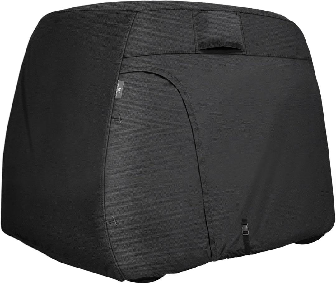 Explore Land Waterproof Golf Cart Cover Universal Fits for Most Brand 2/4/6 Passenger Car (Black)