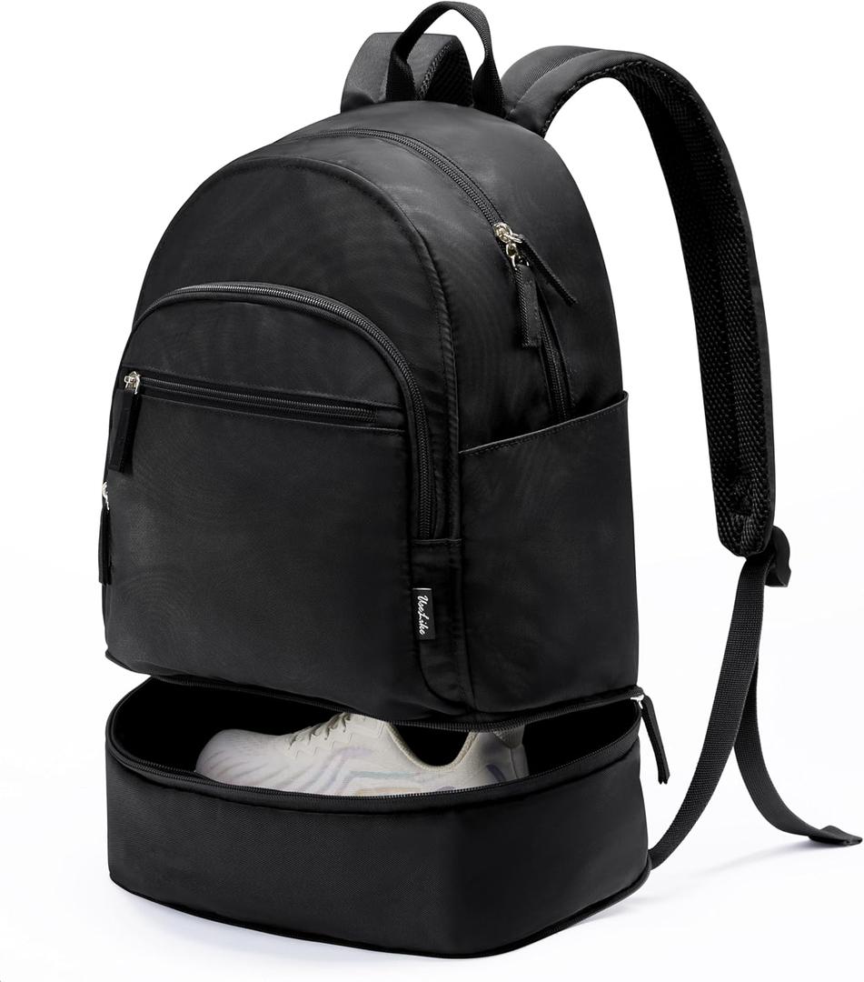 Gym Backpack for Women Men, Lightweight Gym Bag with Shoe Compartment, Waterproof Workout Backpack with Wet Pocket