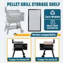 Pellet Grill Storage Shelf Compatible with Traeger Pro 575 and Traeger Pro 22, 26'' Grill Storage Shelf for Traeger Increases Extra Storage, Grill Accessories for Traeger Pro 575, Pro 22