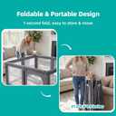 Foldable Baby Playpen with Mat, 50x50 Inches, Grey