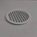 10" White Vent Cover - Aluminum - Industrial Round Air Vent Louver - Metal Soffit Vent with Screen - Mesh - Round Vent Grille for House Or Garage Wall- (10" Inch, White)