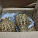5 Set Faux Rattan Vases, Wicker Flower Vase Set for Farmhouse Decor
5 Unique Woven Vase Styles for Floral Arrangements, Featuring Boho Home Styling, Office, Wedding Centerpieces and Event Decor