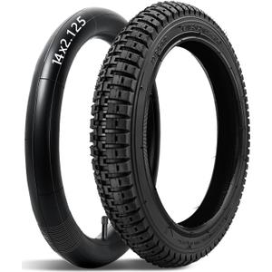 GYL 14x2.125(57-254) Tire and Tube Set for Bicycle Electric Scooters and E-Bike,Heavy Duty 14 Inch Tube with Schrader Valve, Replacement for 14" Bike Tires 14x2.1 14x2.125 14x2.15