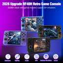 RF40H Handheld Game Console, 4.0" Retro Gaming Console Preloaded 20,000+ Classic Games, Open Source Linux System, Support WiFi Online Play, Portable Pocket Hand Held Video Game (Transparent Black)