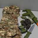 GIFTINBOX Army Costume for Kids, 15PCS Soldier Military Costume Dress Up Role Play Set with Army Accessories, Halloween Costumes for Boys 3-13, Halloween Birthday Gift for Kid (Large(9-11y)