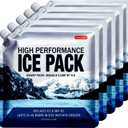 Reusable Ice Packs for Coolers Long Lasting Gel Freezer Packs for Cooler Bag Backpacks, Lunch Box, Cooler Bag, Keeps Food Cold Fresh (Set of 5) (9.8"x9.8")