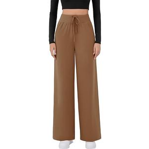 PRETTYGARDEN Womens Wide Leg Sweatpants High Waisted Baggy Lounge Sweat Pants Drawstring Athletic Flared Joggers with Pockets Size XL