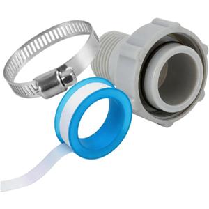 Pool Drain Hose Adapter Fits Coleman, Above Ground & Bestway Pools, ID 1.5-Inch OD 1.0-Inch With 3/4-Inch Garden Hose Thread, Drain Plug Connector Connect To The Garden Pipe