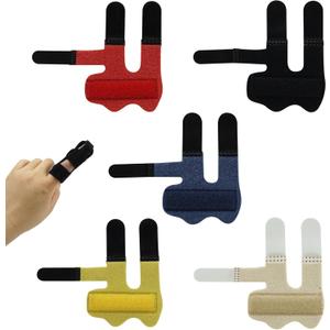 5 Pcs Trigger Finger Splint with Fingertip Wrap Design for Full Protection, Adjustable Brace with Aluminum Support for Arthritis Mallet Finger Splints for Kids and Adults, Breathable Fabric Hand Aid