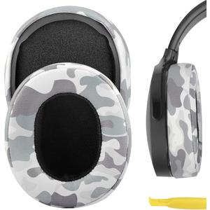 Geekria Replacement Ear Pads for Skullcandy Crusher Wireless/Crusher EVO/Crusher ANC, Hesh3/ HeshEVO/HeshANC, Venue ANC Headphones, Repair Parts with Video Guide (Camo)