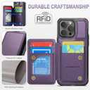 Vinich for iPhone 14 Pro Wallet Case with Card Holder, RFID Blocking Credit Slots Kickstand Shockproof Phone Cover Fit for iPhone 14 Pro 6.1" Purple