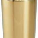 mDesign Stainless Steel Toilet Bowl Brush and Holder Set, Modern Metal Compact Storage Organizer Cleaner Scrubber for Toilet - Heavy Duty Cleaning Plunger for Bathroom, Mirri Collection, Soft Brass