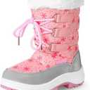 Apakowa Kids Girls Insulated Fur Winter Warm Snow Boots (Toddler/Little Kid) Size 25