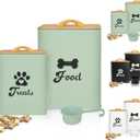 Dog Treat Container 2PCS, Dog Food Storage Container with Lids Airtight, Dog Treat Jars for Kitchen Counter-7+3Lbs (Saga Green)