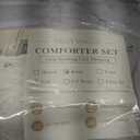 Queen Size Comforter Set Lavender Purple, 3 Pieces Bedding Set, Ultra Soft Prewashed Bed Set, Pinch Pleat All Seasons Lightweight Comforter and Shams