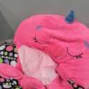 Happy Nappers: Pillow & Sleepy Sack: Lg - Neil The Pink Narwhal