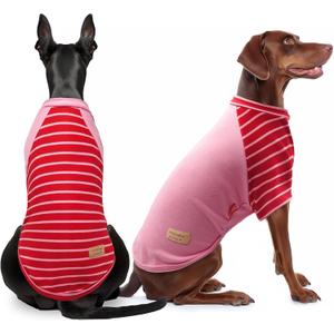 KYEESE 2Pack Dog Sweaters Stretchy Fleece Dog Sweater Dog Coats Large Dog Sweater Dog Clothes Soft Dog Sweater Large Size Dog Dog Sweaters for Large Dogs Comfort Dog Sweatshirt (XXX-Large (55-75lbs), 4#Pink)