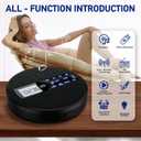 Portable CD Player with Dual Bluetooth, Discman for Car with FM Transmitter, Rechargeable, Dual Speakers and Anti Skip,USB,AUX,LCD Display,Backlit Button,Repeat,10 Speeds