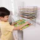Melissa & Doug Deluxe Metal Wire Puzzle Storage Rack for 12 Small and Large Puzzles