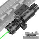 CVLIFE Laser Sight for Rifle with Picatinny Rail Mount/Barrel Mount, Green Laser for Guns, Low-Profile Laser Sight with Pressure Switch