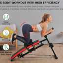KESHWELL Ab Machine,Ab Workout Equipment For Home,Sit Up Push Up Workout Bench,Fitness Strength Training Equipment,Foldable Abdomen Exercise Machine With Resistance Bands,550lbs Capacity