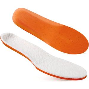 Knixmax Outdoor Warm Wool Insoles for Women Cushion Thermal Winter Inserts for Boots Shoes Replacement Soft Lambswool Inner Sole Comfort Sheepskin Fleece Liners for Cotton Slippers White US 8 /EU39