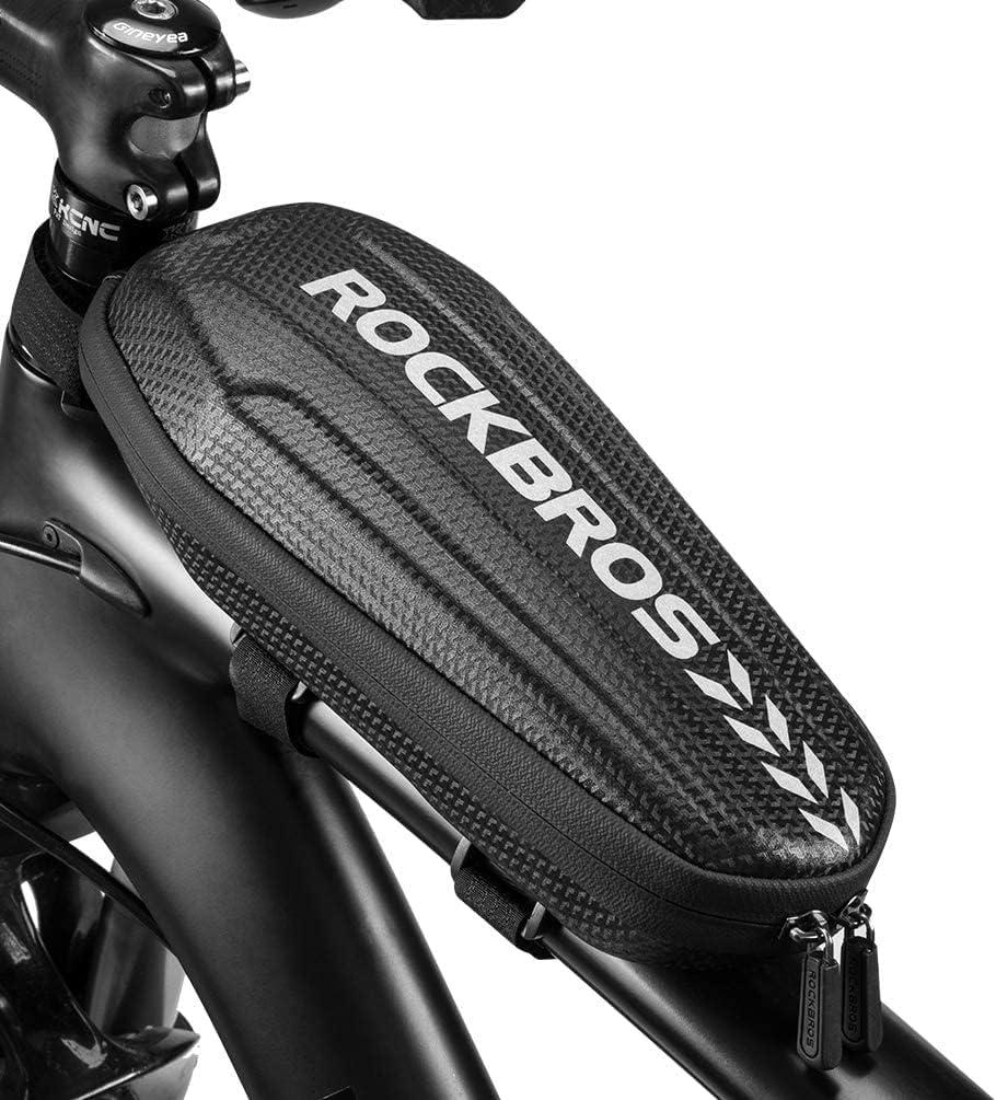ROCKBROS Top Tube Bike Bag Bike Front Frame Bag EVA Bicycle Bag Bike Accessories Pouch Storage Pack Water Resistant Bike Phone Bag Below 6.2"/6.5" for Mountain Road Bike (Large-1.5L)
