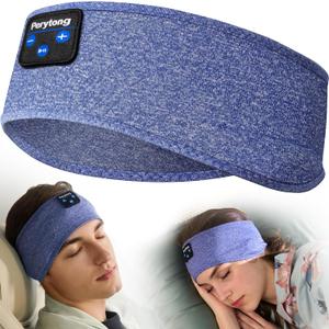 Perytong Sleeping Headphones, Wireless Headband for Side Sleepers, Running, Insomniac, Travel, Meditation, DarkBlue