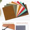10 Pcs Laserable Leatherette Sheets, 12.6 x 10.2 Inch Blank Leather for Laser Engraving 10 Colors Faux Leather Sheets for Hats, Cap, Keychain, DIY Projects, Engraver Leathers Material