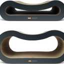 TTCAT Cat Scratch Pads,2 in 1 Corrugated Cardboard Cat Scratcher Lounge for Indoor Cats,Durable Cat Scratching Board Reversible for Furniture Protection.