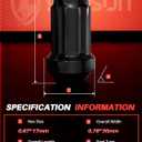 Sposuit M12x1.5 Spline Lug Nuts - Replacement for 2008-2024 Dodge Journey, 1994-2014 Avenger, 1987-2020 Grand Caravan, 1991-2007 Caravan - Closed End Black Lug Nut with Socket(20 Pcs)